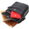 Повседневная мужская сумка-барсетка из натуральной кожи флотар черного цвета Vintage 2422147 - 6