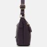 Фиолетовая женская сумка на плечо из натуральной кожи с фактурой под рептилию Keizer (21270) - 4