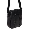 Черная мужская сумка из зернистой кожи с плечевым ремнем Borsa Leather (19379) - 4