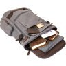Текстильный дорожный рюкзак из серого текстиля с ручками Vintage (20662) - 5