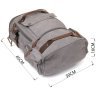 Текстильний дорожній рюкзак з сірого текстилю з ручками Vintage (20662) - 11
