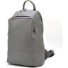 Женский кожаный вместительный рюкзак серого цвета TARWA (21781) - 3