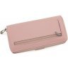 Длинный женский кошелек светло-розового цвета из зернистой кожи ST Leather (15344) - 4