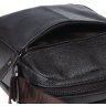 Миниатюрная мужская сумка с плечевым ремнем из коричневой кожи Borsa Leather (15660) - 4