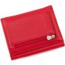 Маленький женский кожаный кошелек красного цвета под карточки Marco Coverna (17137) - 4