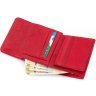 Маленький женский кожаный кошелек красного цвета под карточки Marco Coverna (17137) - 6
