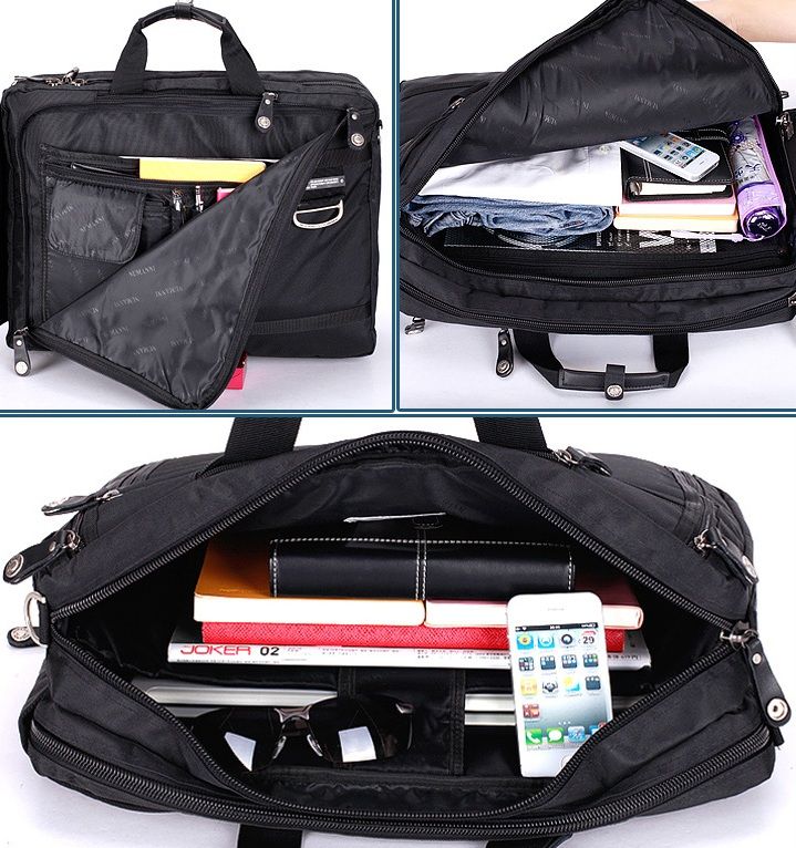 Текстильная сумка – трансформер делового стиля под документы А4 и ноутбук NUMANNI 355 (00-355)