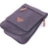Вертикальная мужская сумка на плечо из черного текстиля Vintage (2421265) - 3