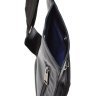 Кожаная мужская сумка-слинг небольшого размера в черном цвете TARWA (19795) - 6