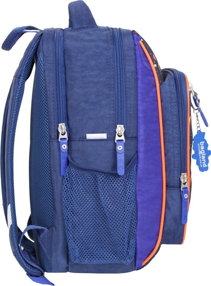 Детский школьный рюкзак из синего текстиля с принтом Bagland 53267