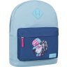Детский рюкзак бирюзового цвета из текстиля с принтом Bagland (54167) - 1