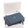 Женский кожаный кошелек среднего размера в синем цвете ST Leather 1767267 - 8