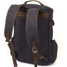 Чорний текстильний дорожній рюкзак з ручками Vintage (20663) - 2