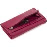 Розовый женский кошелек большого размера из натуральной кожи с навесным клапаном Visconti 68867 - 5