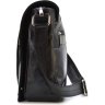 Мужская сумка-мессенджер через плечо из натуральной кожи черного цвета TARWA (21685) - 6