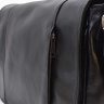 Мужская сумка-мессенджер через плечо из натуральной кожи черного цвета TARWA (21685) - 7