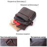 Коричневая маленькая мужская сумка-планшет из натуральной кожи Vintage (20687) - 11