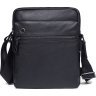 Классическая наплечная сумка планшет в черном цвете VINTAGE STYLE (14486) - 2