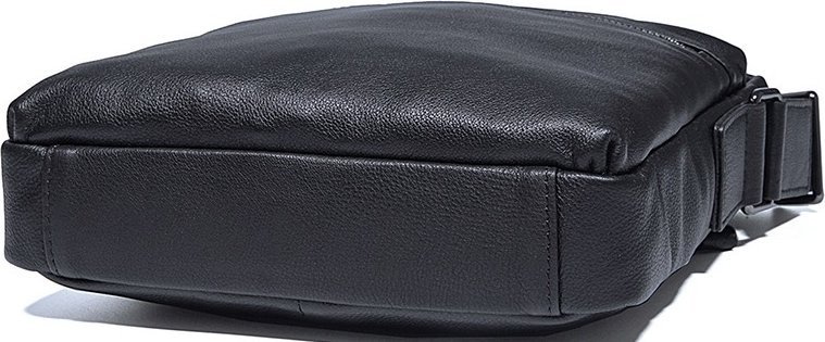 Классическая наплечная сумка планшет в черном цвете VINTAGE STYLE (14486)