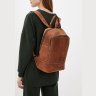 Женский добротный коричневый рюкзак из матовой кожи TARWA (19792) - 9