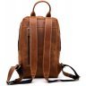 Женский добротный коричневый рюкзак из матовой кожи TARWA (19792) - 7