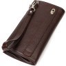 Кожаный мужской клатч коричневого цвета на молнии BOND 2422051 - 3