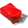 Небольшой женский кожаный рюкзак насыщенного красного цвета Shvigel (16316) - 6