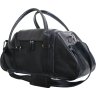 Дорожная сумка нестандартной формы из натуральной кожи черного цвета Vip Collection (21120) - 1