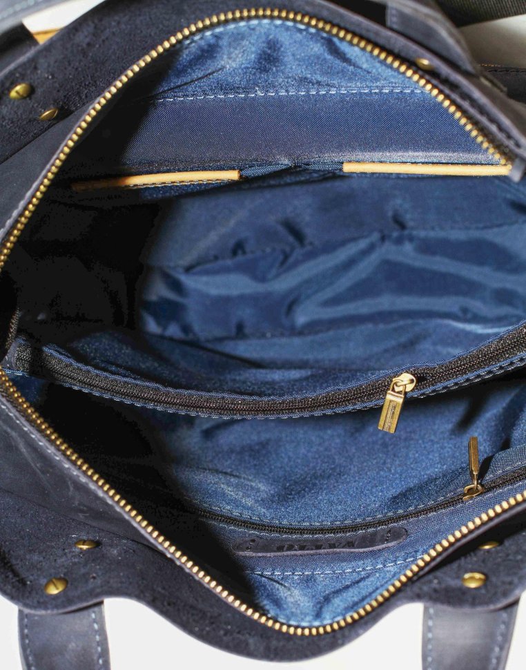Стильная синяя сумка из матовой кожи VATTO (12109)