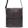 Мужская коричневая сумка на плечо из кожи Borsa Leather (19326) - 2