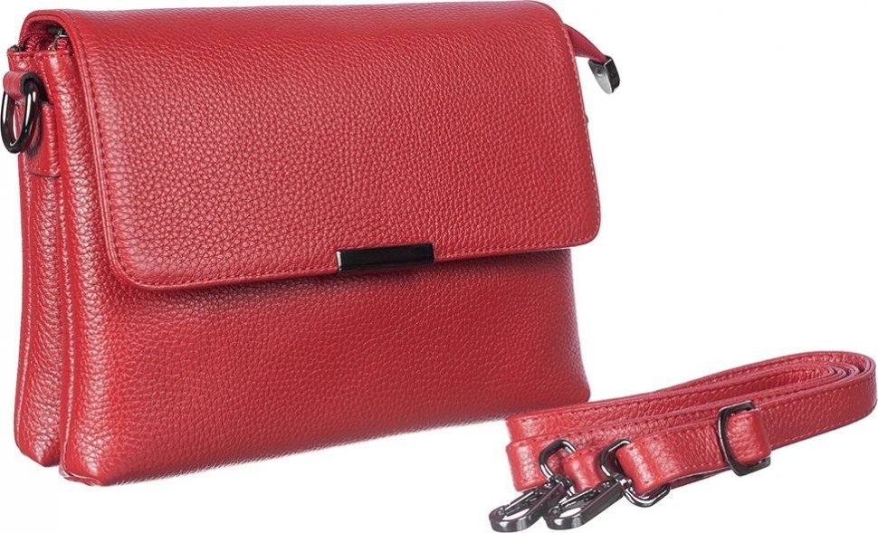 Модная сумка красного цвета из натуральной кожи Desisan (2010-04)