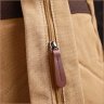 Вместительная мужская сумка-рюкзак из текстиля песочного цвета Vintage 2422171 - 9