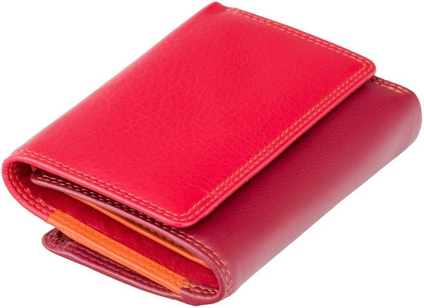 Красно-бордовый женский кошелек среднего размера из натуральной кожи с RFID - Visconti Biola 68868
