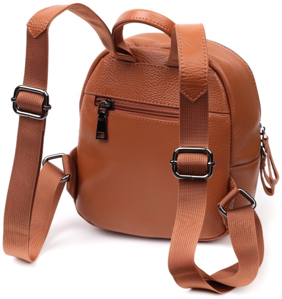 Женский кожаный рюкзачок небольшого размера в коричневом цвете Vintage 2422433