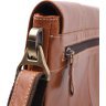 Светло-коричневая мужская сумка на плечо с навесным клапаном на магнитах Vintage (20830) - 6