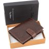 Мужское портмоне темно-коричневого цвета из фактурной кожи Tony Bellucci (10725) - 8