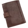 Мужское портмоне темно-коричневого цвета из фактурной кожи Tony Bellucci (10725) - 3