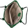 Женская вместительная сумка зеленого цвета из натуральной кожи с ручками Vintage (2422119) - 5