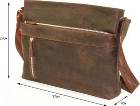 Мужская винтажная сумка коричневого цвета VATTO (11910) - 2
