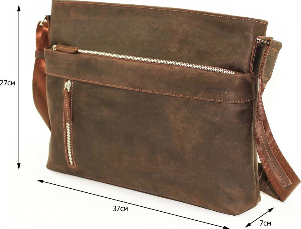 Мужская винтажная сумка коричневого цвета VATTO (11910)