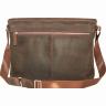 Мужская винтажная сумка коричневого цвета VATTO (11910) - 3