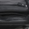 Мужская сумка-барсетка из черной кожи флотар на плечо Borsa Leather (19345) - 7