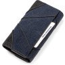 Черно-синий кошелек из натуральной кожи морского ската с фиксацией STINGRAY LEATHER (024-18095) - 6
