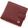 Женский кошелек из натуральной кожи бордового цвета с блоком для карт ST Leather 1767469