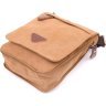 Функциональная мужская сумка-планшет из текстиля в рыжем цвете Vintage (2421268) - 3