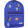 Яркий синий рюкзак для подростка из текстиля с липучками Bagland (53870) - 6