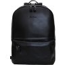 Классический кожаный рюкзак черного цвета с отделением под ноутбук Issa Hara (21155) - 1