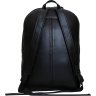 Классический кожаный рюкзак черного цвета с отделением под ноутбук Issa Hara (21155) - 2