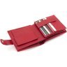 Женский кошелек из натуральной кожи красного цвета с блоком для карт ST Leather 1767470 - 4