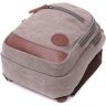 Серая мужская текстильная сумка-рюкзак среднего размера Vintagе 2422173 - 3